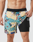 Helvano | Schnelltrocknende Badeshorts mit Kompression für Herren