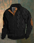 Helvano | Herren Strickpullover mit Retro-Print