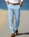 Helvano | Leinenhose für Herren mit Gürtelschlaufen