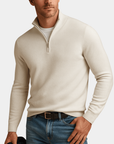 Helvano | Strickpullover mit halbem Reissverschluss für Herren
