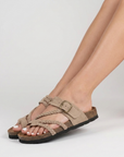 Helvano | Geflochtene Kork-Sandalen für Damen