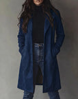 Helvano | Damen Trenchcoat in Wildleder-Optik im Vintage-Look