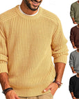 Helvano | Gerippter Strickpullover mit Rundhals für Herren