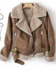 Helvano | Sherpa-Fleece-Bomberjacke für Damen