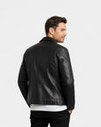 Helvano | Strukturierte Kunstlederjacke für Herren