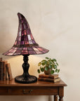 Helvano | Tischlampe aus Buntglas im Hexenhut-Design
