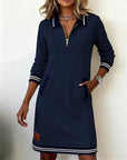 Helvano | Baumwollkleid mit langen Ärmeln für Damen
