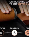 Helvano | Rollender Messerschärfer mit Diamantbeschichtung