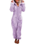 Helvano | Teddy-Fleece Overall mit Kapuze für Damen