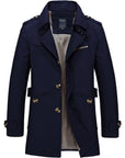 Helvano | Herren-Trenchcoat mit Doppelknopfleiste