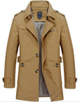 Helvano | Herren-Trenchcoat mit Doppelknopfleiste