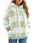 Helvano | Karierter Hoodie mit Half-Zip