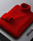 Helvano | Zopfstrick-Rollkragenpullover für Herren