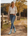 Helvano | Western-Stiefeletten mit Fransen für Damen