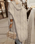 Helvano | Lange Damen-Strickjacke mit Kapuze