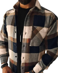 Helvano | Herren Hemdjacke aus Wollmischung, kariert