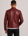 Helvano | Herren Bikerjacke aus Kunstleder mit Reissverschluss