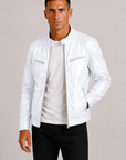 Helvano | Herren Bikerjacke aus Kunstleder mit Reissverschluss