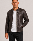 Helvano | Herren Bikerjacke aus Kunstleder mit Reissverschluss