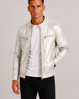 Helvano | Herren Bikerjacke aus Kunstleder mit Reissverschluss