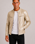 Helvano | Herren Bikerjacke aus Kunstleder mit Reissverschluss