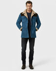 Helvano | Wildleder-Herrenjacke mit Lammfell und Kragen