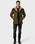 Helvano | Wildleder-Herrenjacke mit Lammfell und Kragen