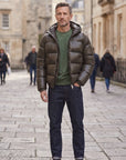 Helvano | Herren Steppjacke mit Kapuze für Winter