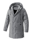 Helvano | Lange Steppjacke mit Kapuze für Herren