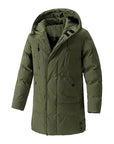 Helvano | Lange Steppjacke mit Kapuze für Herren