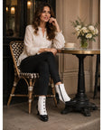 Helvano | Vintage Stiefeletten mit Knöpfen für Damen