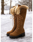 Helvano | Kniehohe Schnür-Winterstiefel für Damen