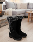 Helvano | Kniehohe Winterstiefel mit Plüschrand für Damen