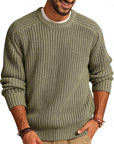 Helvano | Gerippter Strickpullover mit Rundhals für Herren