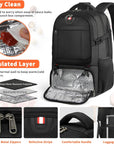 Helvano | Grosser Reiserucksack mit USB-Anschluss