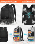 Helvano | Grosser Reiserucksack mit USB-Anschluss