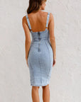 Helvano | Jeanskleid mit verstellbaren Trägern für Damen