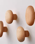 Helvano | Runde Wandhaken aus Holz im 2er-Set