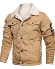 Helvano | Herren Lederjacke mit Fleecefutter in Schwarz