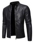 Helvano | Lederjacke mit Stehkragen für Herren
