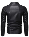 Helvano | Lederjacke mit Stehkragen für Herren