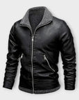 Helvano | Herren Lederjacke mit Fleece-Futter
