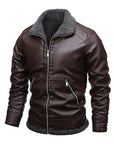 Helvano | Lederjacke mit Fleecefutter für Herren