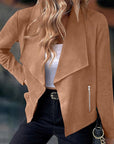 Helvano | Drapierte offene Jacke für Damen