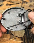 Helvano | Ovale Gürtelschnalle aus Metall für Herren