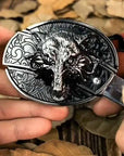 Helvano | Ovale Gürtelschnalle aus Metall für Herren