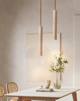 Helvano | Travertin LED-Kronleuchter im Wabi-Sabi-Stil