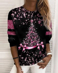 Helvano | Glitzer-Weihnachtssweatshirt aus Strick für Damen