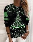 Helvano | Glitzer-Weihnachtssweatshirt aus Strick für Damen
