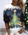 Helvano | Glitzer-Weihnachtssweatshirt aus Strick für Damen